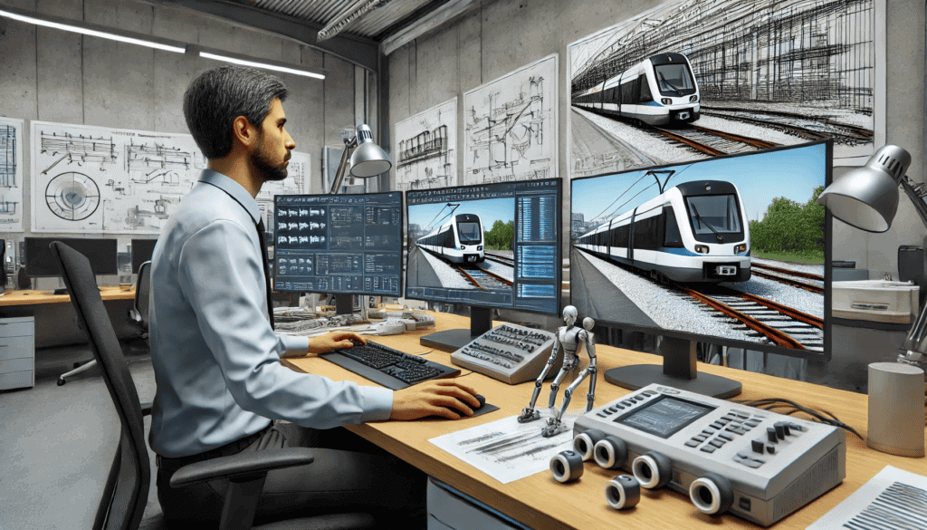 Rail accident reconstruction expert using simulation software and 3D modeling.